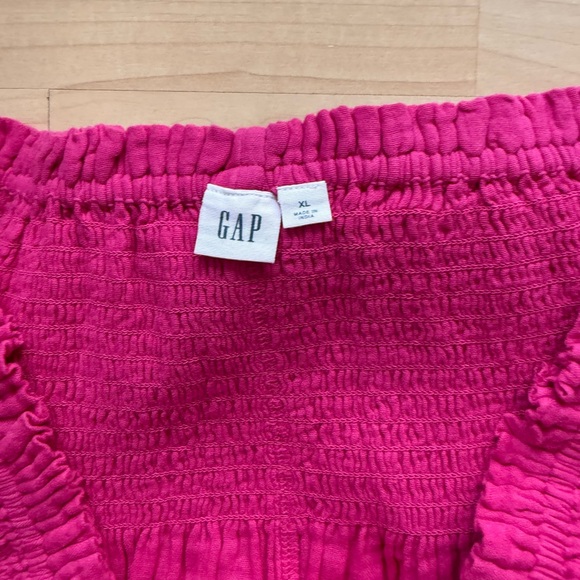 Gap Fuschia Pull On Linen Blend Skirt XL - Picture 3 of 6